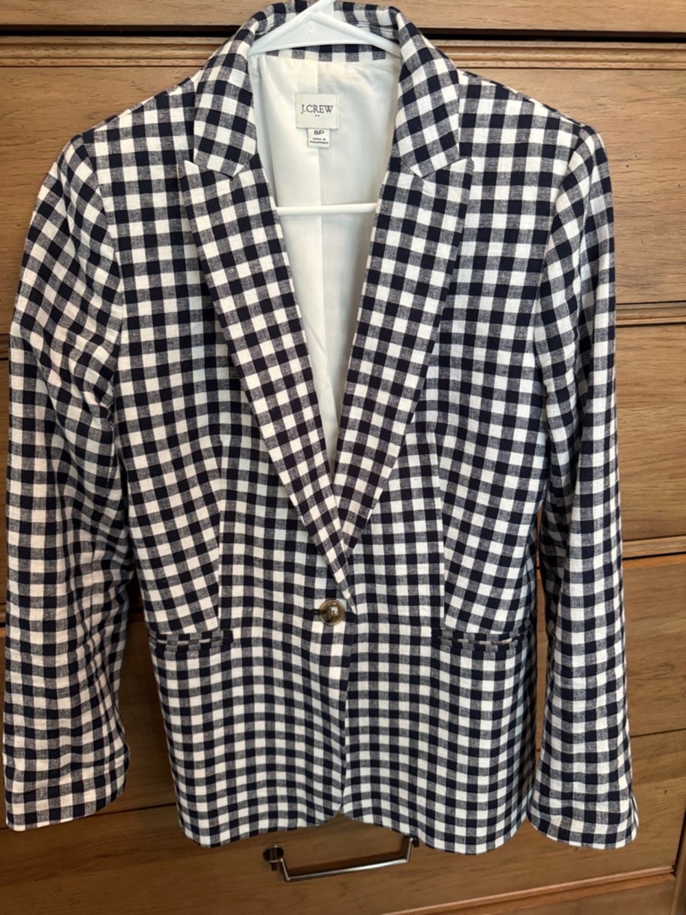 J. Crew gingham blazer
